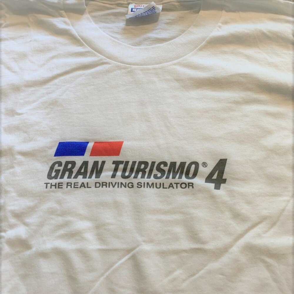 Gran Turismo 4 tee shirt vintage Playstation PS2 game advertisement GT4 promo